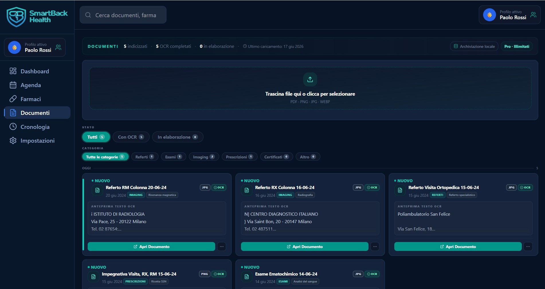 Documenti SmartBack Desktop