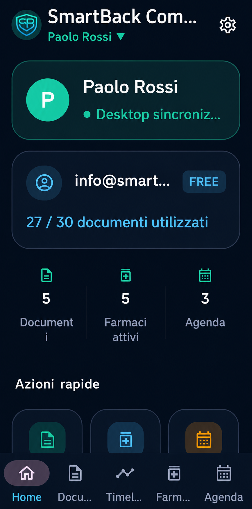 SmartBack Companion Home