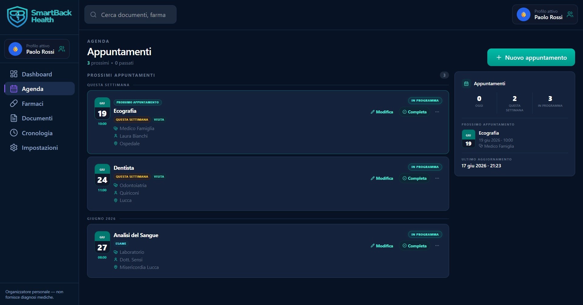 Agenda SmartBack Desktop